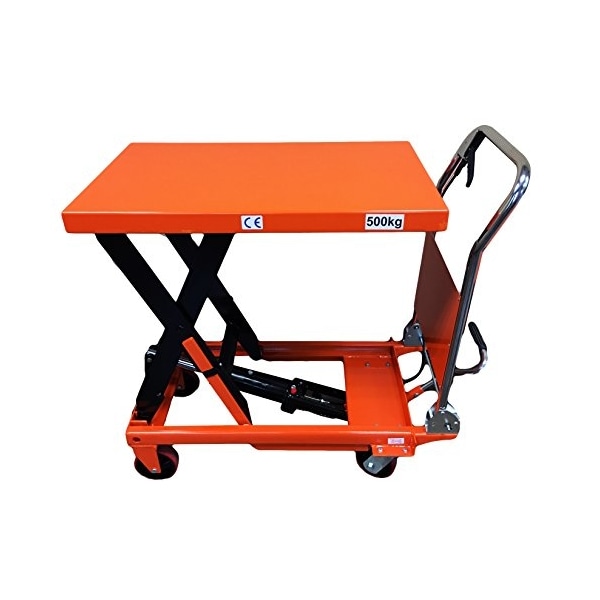 Mighty Lift LT1100 Hydraulic Scissor Lift Table, Heavy Duty Folding -